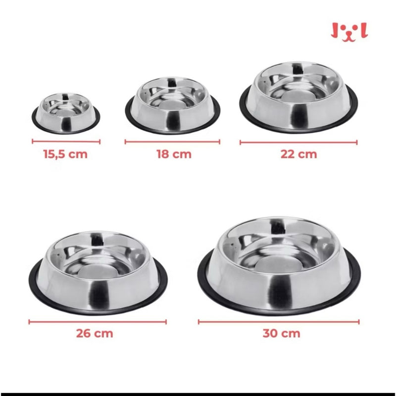 Kit com 2 Comedouros/Bebedouros Inox Para Pet - Cactos Express